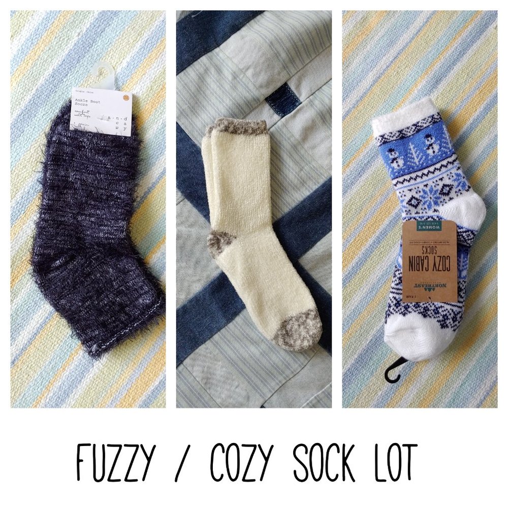 ⭐ NEW / LIKE NEW Lot of 3 Cozy / Fuzzy Socks!